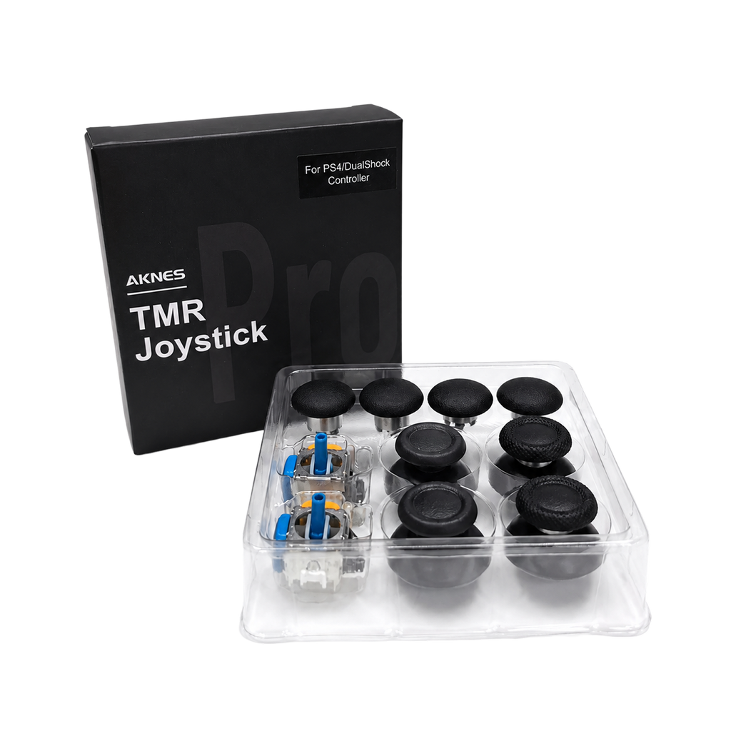 AKNES HallPi V6 TMR Joysticks with Cap Set for PS5/PS5 Edge/ PS4  - 2 Sticks + 8 Caps (AK205Pro)