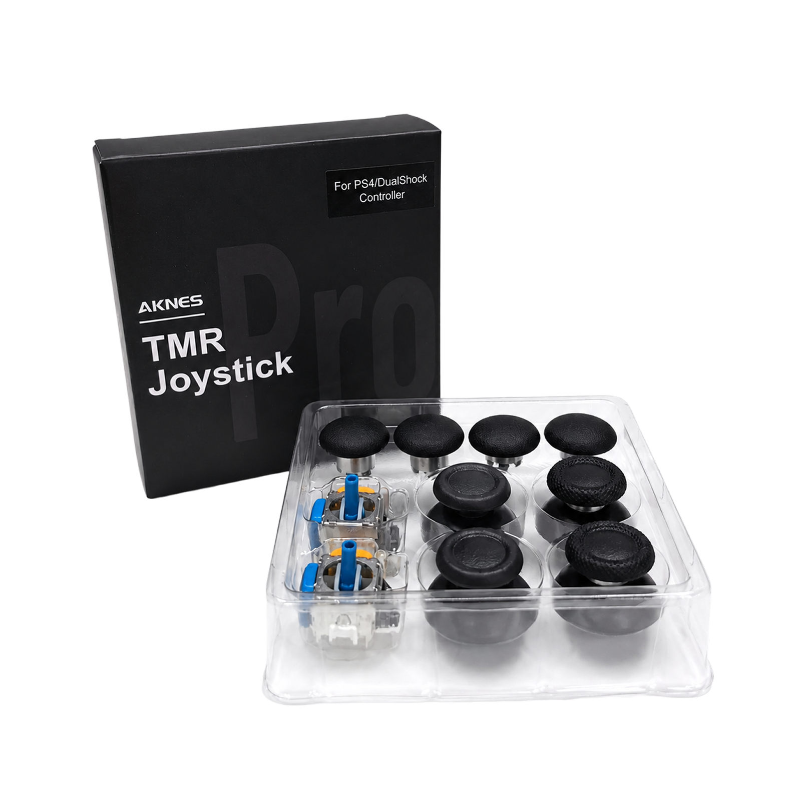 AKNES HallPi V6 TMR Joysticks with Cap Set for PS5/PS5 Edge/ PS4  - 2 Sticks + 8 Caps (AK205Pro)
