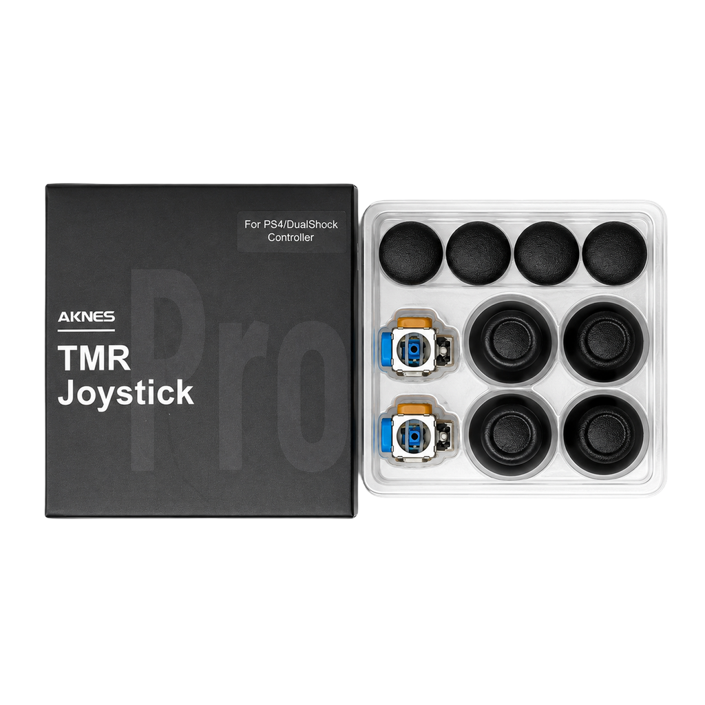 AKNES HallPi V6 TMR Joysticks with Cap Set for PS5/PS5 Edge/ PS4  - 2 Sticks + 8 Caps (AK205Pro)