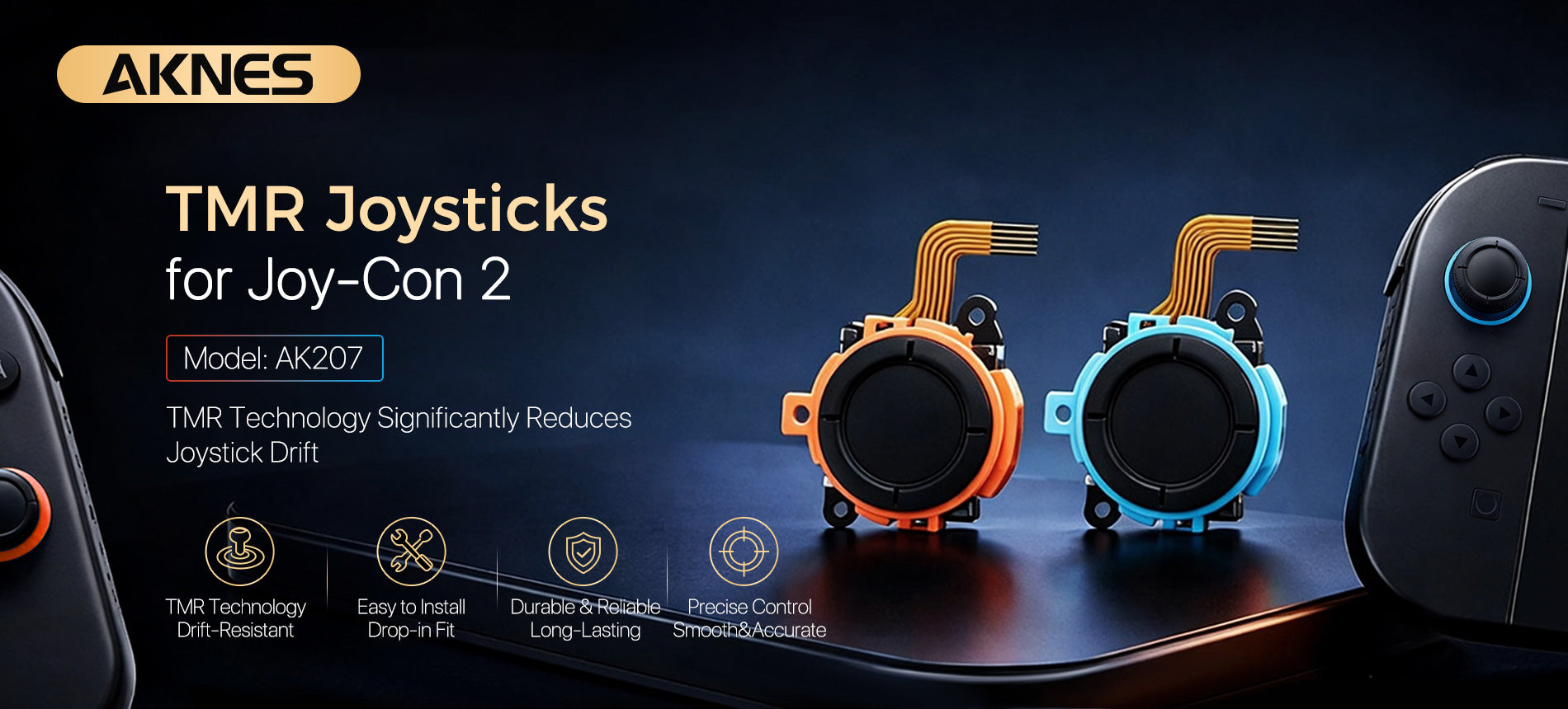 AKNES TMR Joystick Replacement for Switch 2 (AK207)