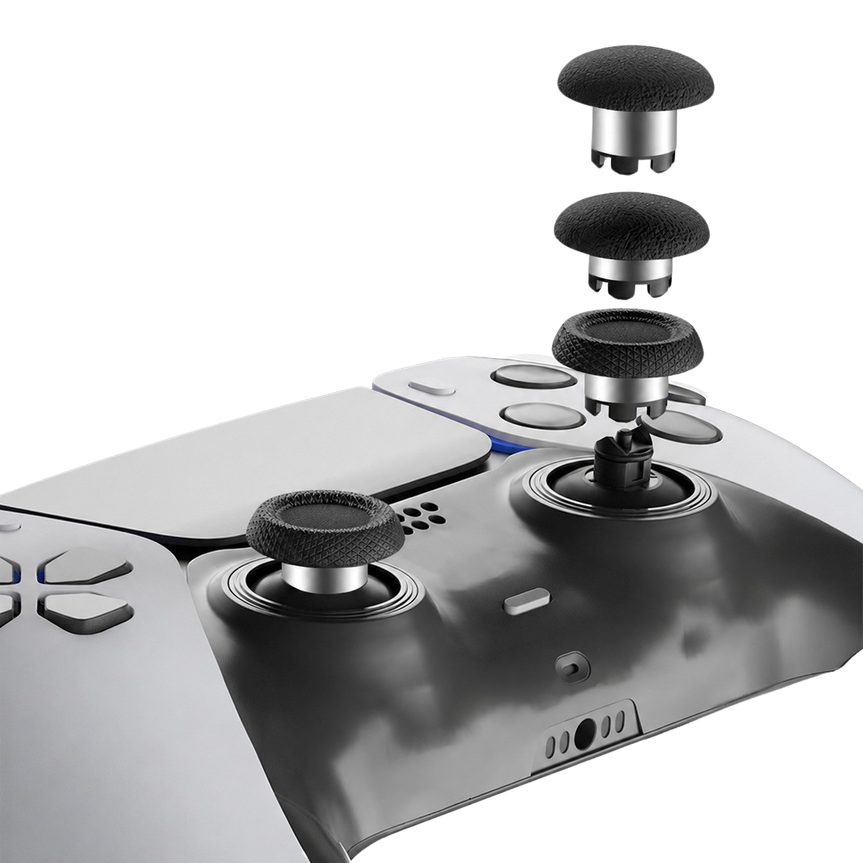 AKNES HallPi V6 TMR Joysticks with Cap Set for PS5/PS5 Edge/ PS4  - 2 Sticks + 8 Caps (AK205Pro)