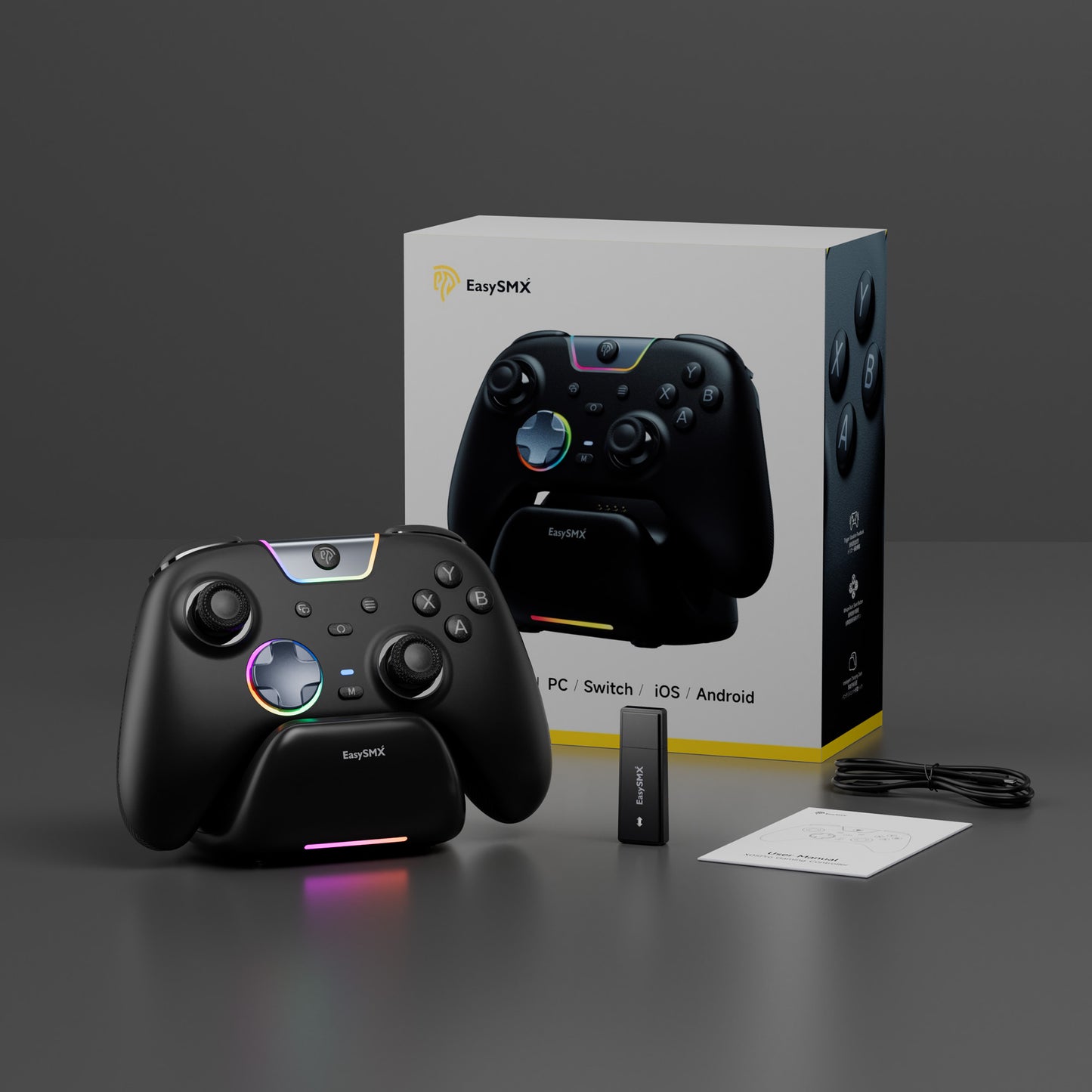 EasySMX X05Pro Multiplatform Wireless Gaming Controller with Charging Dock