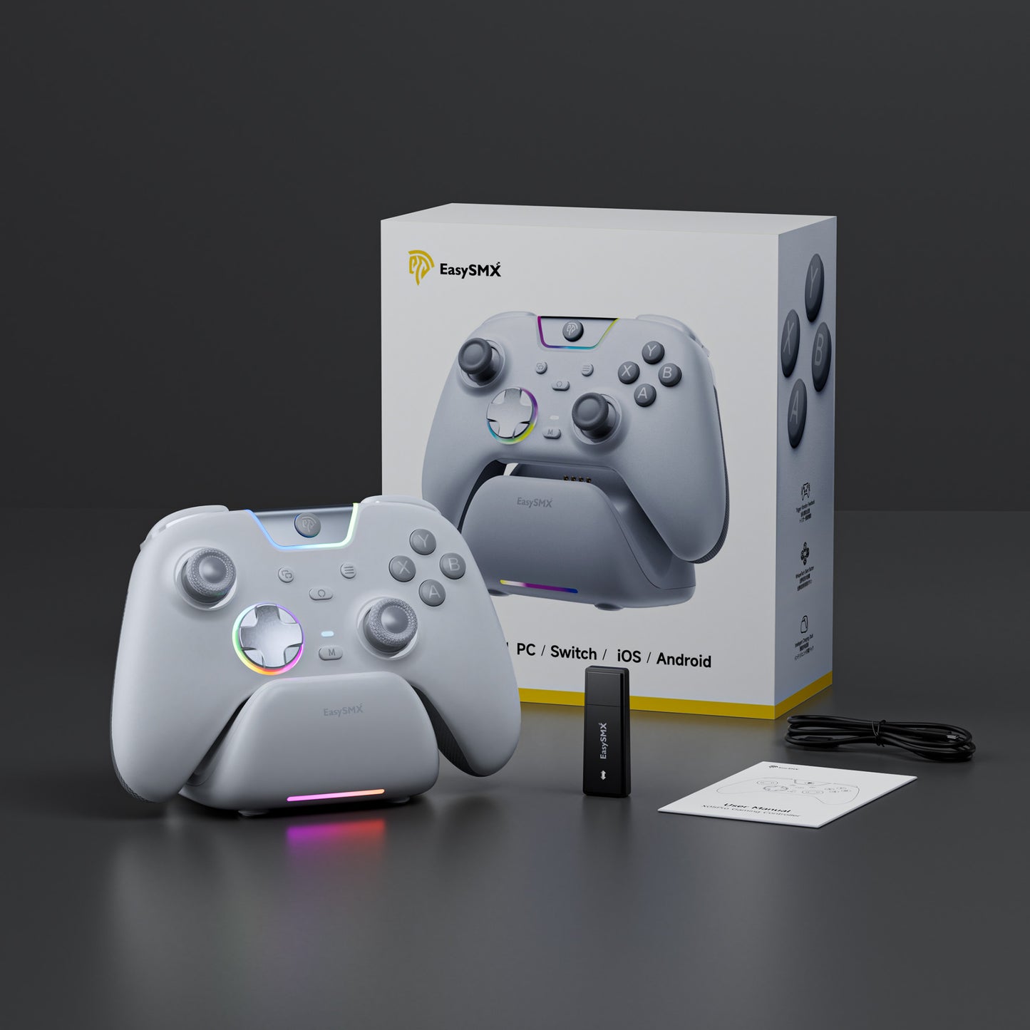 EasySMX X05Pro Multiplatform Wireless Gaming Controller with Charging Dock