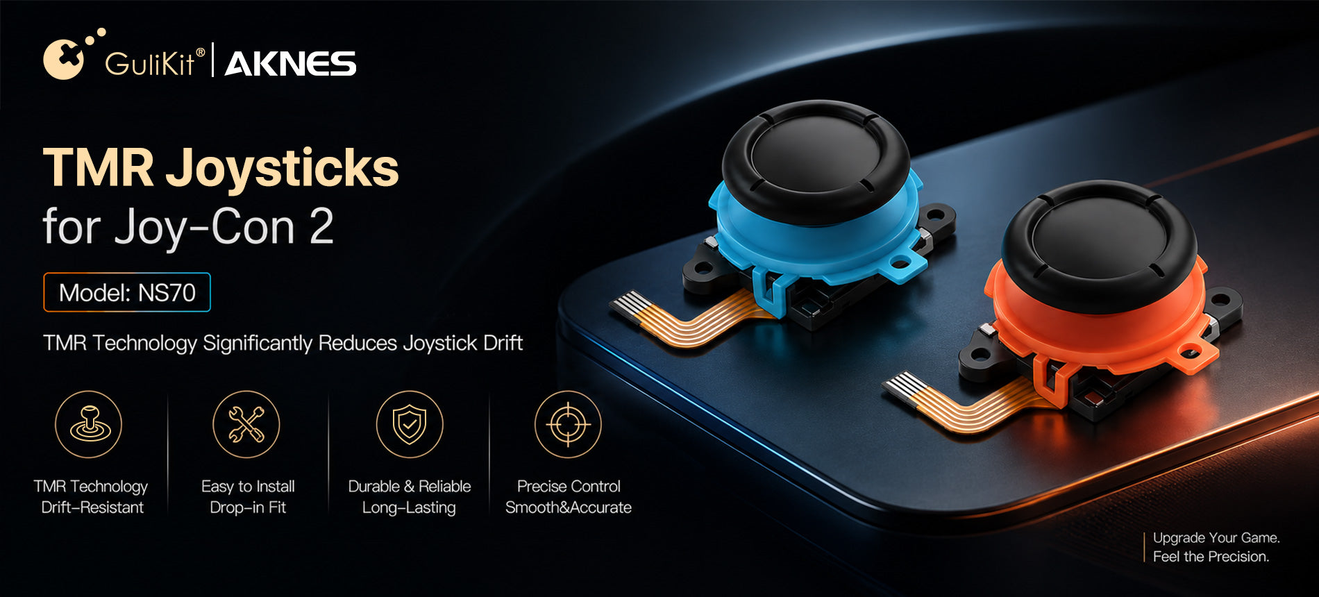 GuliKit TMR Joysticks for Joy-Con 2 (NS70) | AKNES